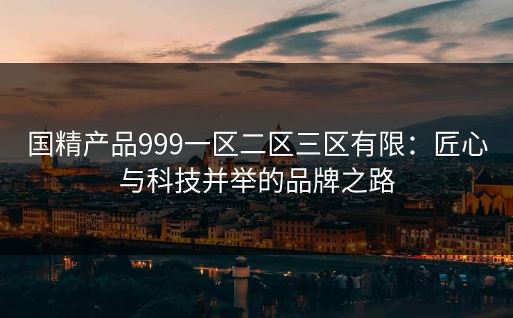 国精产品999一区二区三区有限：匠心与科技并举的品牌之路