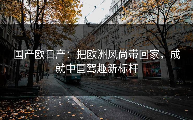 国产欧日产：把欧洲风尚带回家，成就中国驾趣新标杆