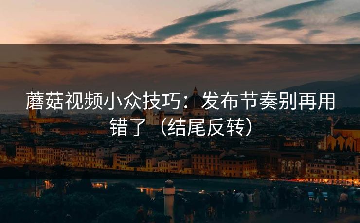 蘑菇视频小众技巧：发布节奏别再用错了（结尾反转）
